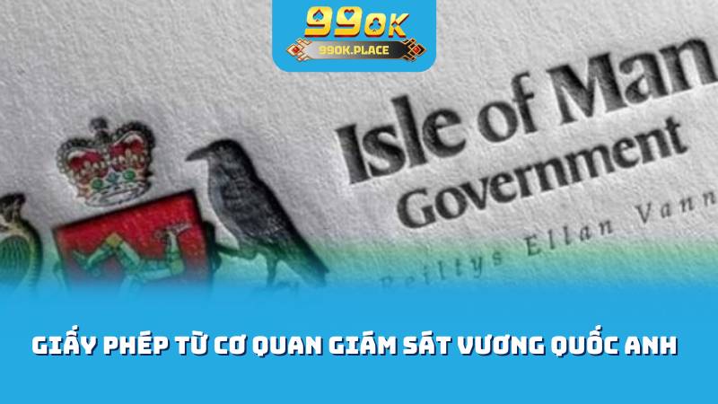 Giấy phép từ cơ quan giám sát vương quốc anh